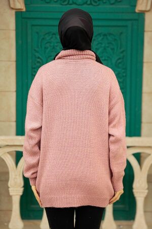 Dusty Rose Hijab Knitwear Sweater 50501GK - 2