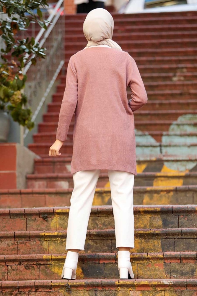 Dusty Rose Hijab Knitwear Tunic 18120GK - 2