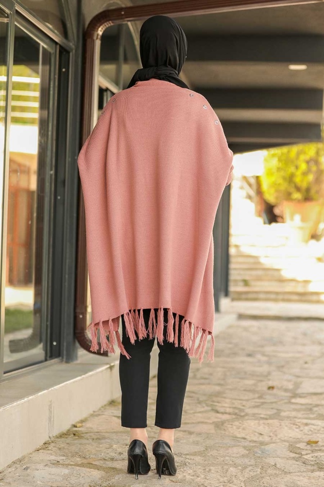 Dusty Rose Hijab Poncho 2305GK - 2