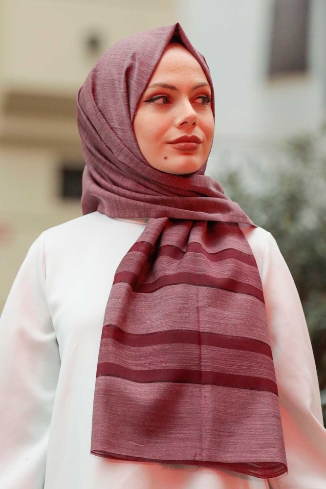 Dusty Rose Hijab Shawl 4762GK - 1