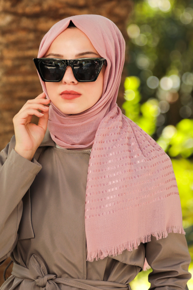 Dusty Rose Hijab Shawl 7533GK - 1