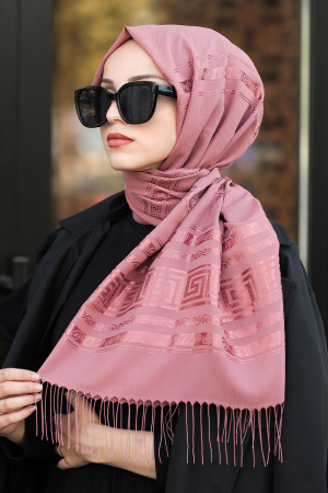 Dusty Rose Hijab Shawl 7546GK - 1