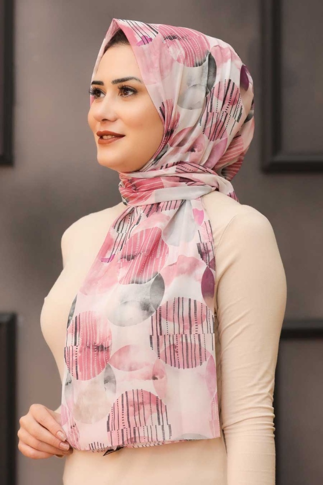 Dusty Rose Hijab Shawl 7568GK - 1