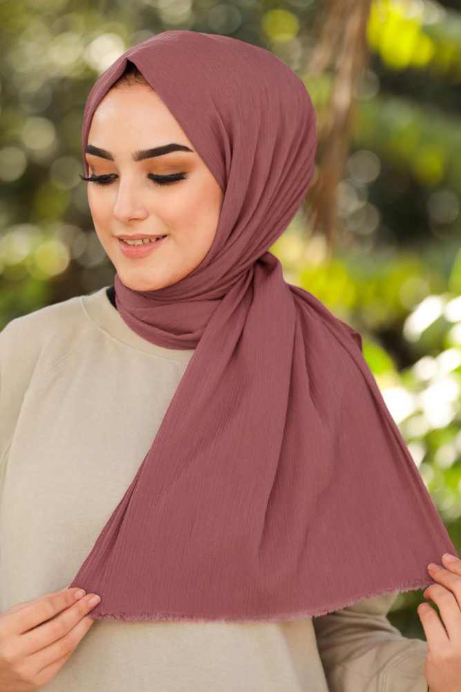 Dusty Rose Hijab Shawl 7571GK - 1