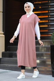 Dusty Rose Hijab Sweater 10111GK - Thumbnail