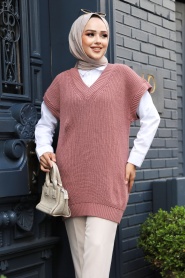 Dusty Rose Hijab Sweater 4786GK - Thumbnail