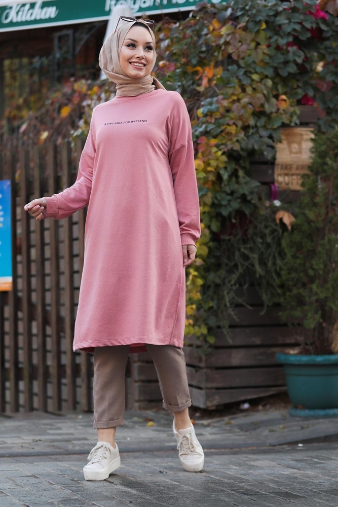 Dusty Rose Hijab Tunic 1621GK - 1