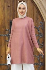 Dusty Rose Hijab Tunic 3399GK - Thumbnail