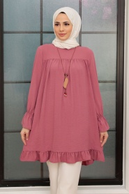 Dusty Rose Hijab Tunic 40670GK - Thumbnail