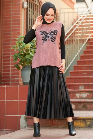 Dusty Rose Knitwear Hijab Sweater 803GK - 1