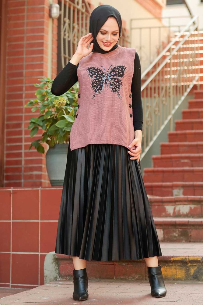 Dusty Rose Knitwear Hijab Sweater 803GK - 1
