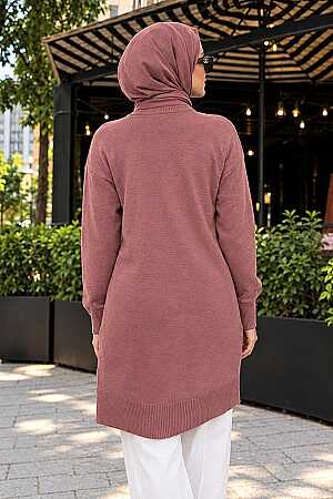 Dusty Rose Modest Knit Sweater 10901GK - 2