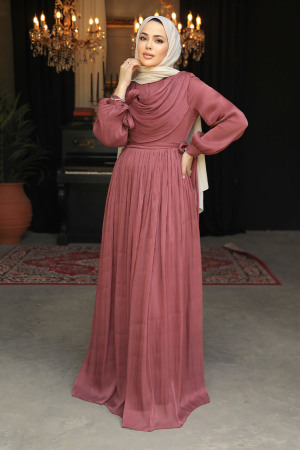 Dusty Rose Modest Prom Dress 44591GK - 1