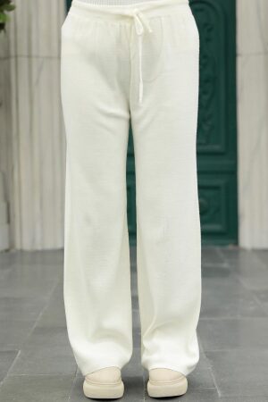 Ecru Hijab Trouser 40102E - 1