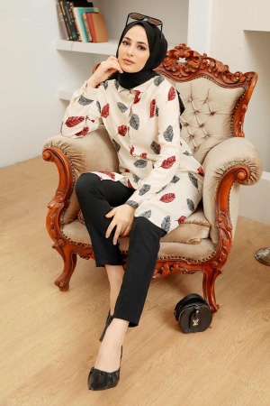 Ecru Hijab Tunic 11558E - 3