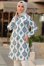Ecru Hijab Tunic 11593E - Thumbnail