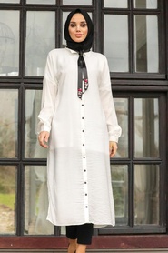 Ecru Hijab Tunic 3471E - Thumbnail