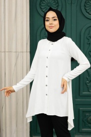 Ecru Hijab Tunic 4601E - Thumbnail