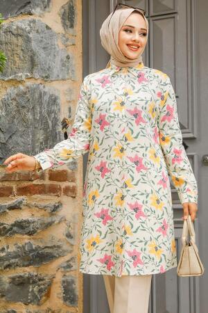 Ecru Modest Top 25027E - 3