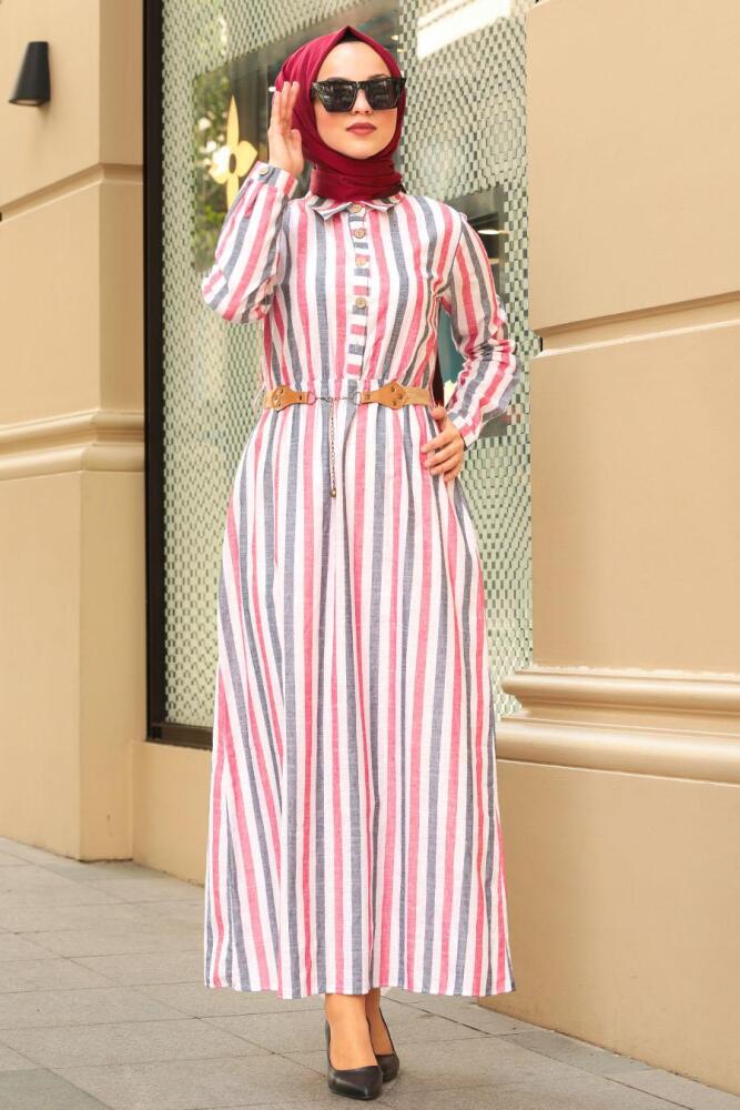 Ecru - Nayla Collection - Robe Hijab - 1579E - 1