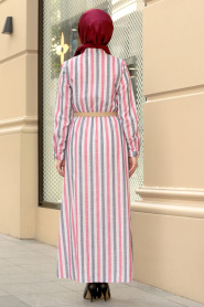 Ecru - Nayla Collection - Robe Hijab - 1579E - Thumbnail