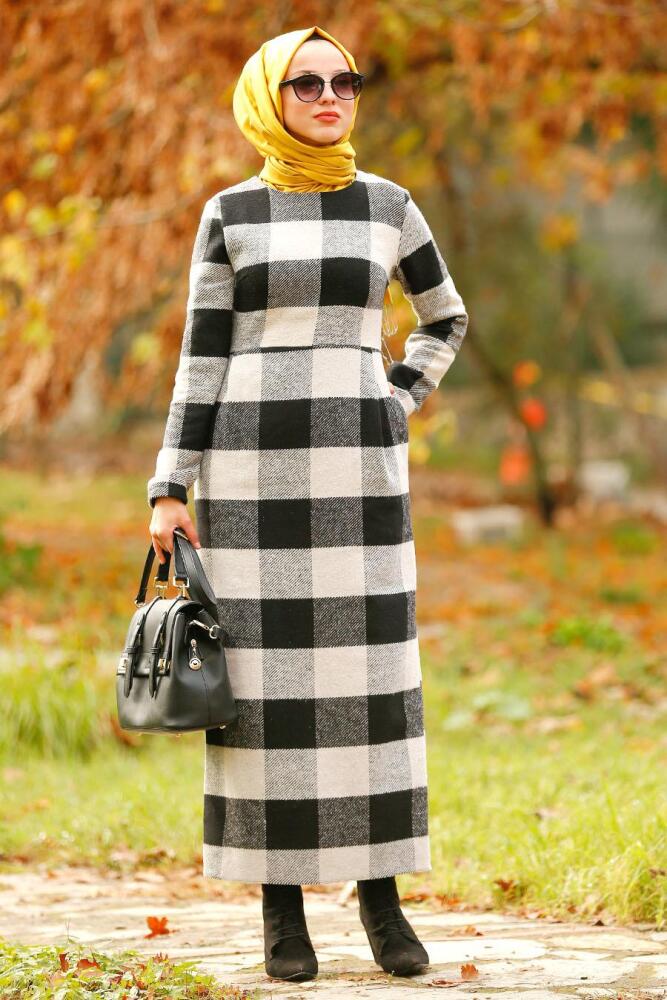 Ecru - Nayla Collection - Robe Hijab 2491E - 1