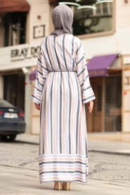 Ecru - Nayla Collection - Robe Hijab - 8040E - Thumbnail