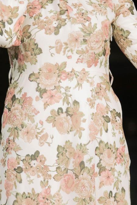 Ecru - Nayla Collection - robe hijab 815208E - 4