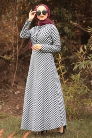 Ecru-Nayla Collection - Robe Hijab 8378E - Thumbnail