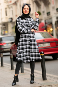 Ecru - Nayla Collection - Tunique Hijab 14049E - Thumbnail