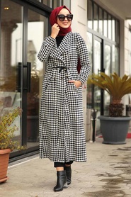 Ecru - Neva Style - Manteau Hijab - 55002E - Thumbnail