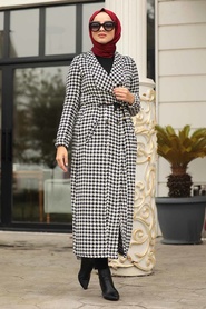 Ecru - Neva Style - Manteau Hijab - 55002E - Thumbnail