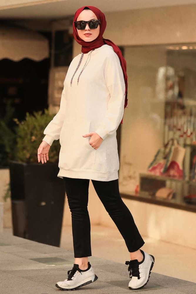 Ecru -Neva Style - Neva Style - Sweat-shirt et tunique - 1135E - 1