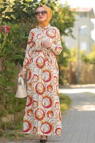Ecru- Neva Style - Robe Hijab - 15491E - Thumbnail