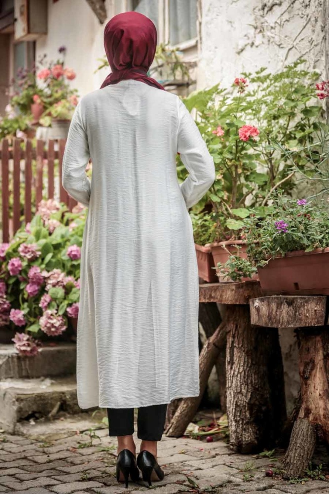 Ecru - Neva Style - Tunique Hijab - 3688E - 3