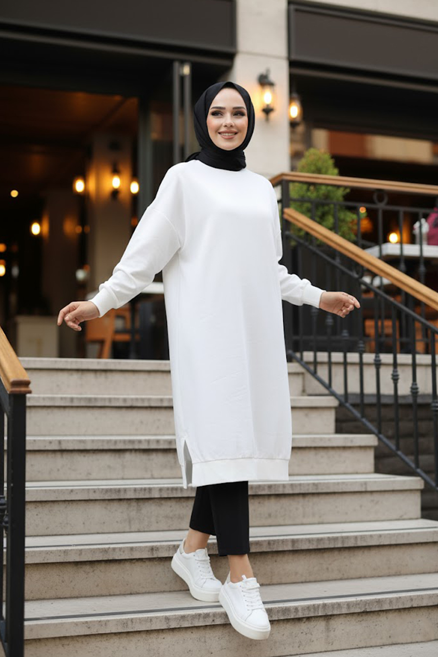 Ekru Tesettür Tunik 30645E