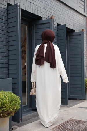 Elbiseli Ekru Tesettür İkili Takım 76091E - 4