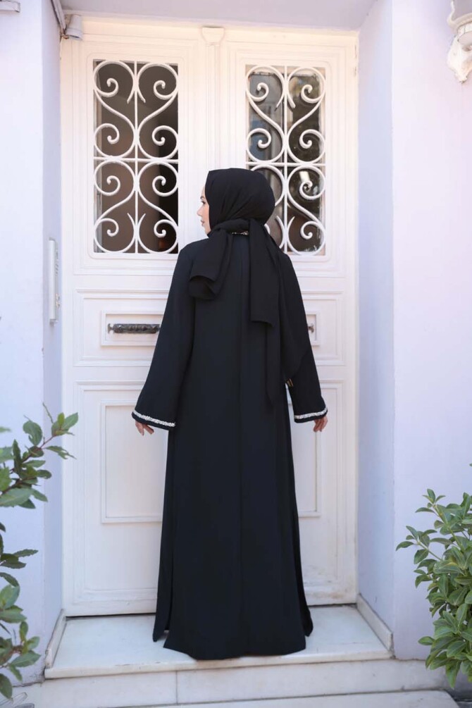 Elbiseli Siyah Tesettür İkili Takım 76852S - 3