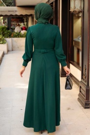 Emerald Green Hijab Dress 5806ZY - Thumbnail