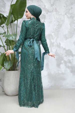 Emerald Green Modest Gown 4791ZY - 5