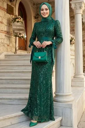 Emerald Green Modest Gown 4791ZY - 1