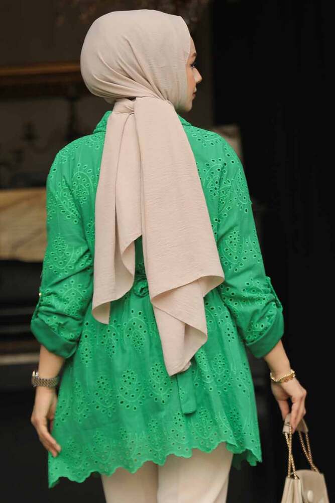 Emerald Green Modest Tunic 14252ZY - 4