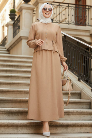 Etekli Vizon Tesettür İkili Takım 20239V - 1