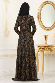 Evening Dress- Black Evening Dress 80640S - Thumbnail