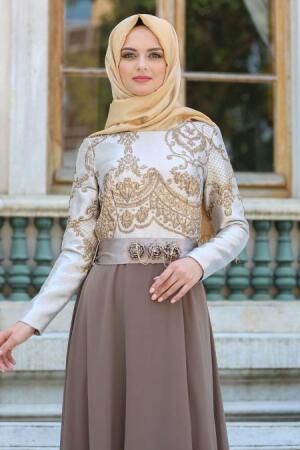 Evening Dress - Cherry Hijab Dress 2727VZN - 3