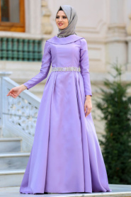 Evening Dress - Lila Hijab Dress 2363LILA - Thumbnail