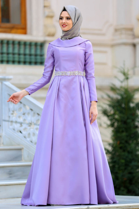 Evening Dress - Lila Hijab Dress 2363LILA