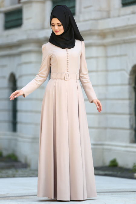 Evening Dress - Mink Hijab Dress 72430V
