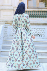 Evening Dress - Mint Hijab Dress 2646MINT - Thumbnail