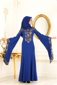 Evening Dress - Royal Blue Evening Dress 4020SX - Thumbnail